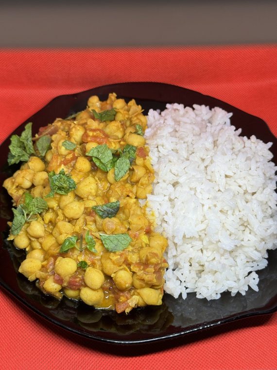 Chana Masala with Rice